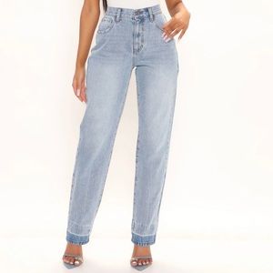 High rise light jean